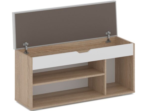 Тумба «Аризона» с нишей, Дуб сонома/Белый (вайт) — изображение 3