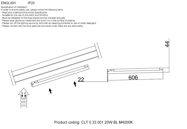 Светильник трековый магнитный Crystal Lux CLT 0.33 001 20W BL M4000K — изображение 3