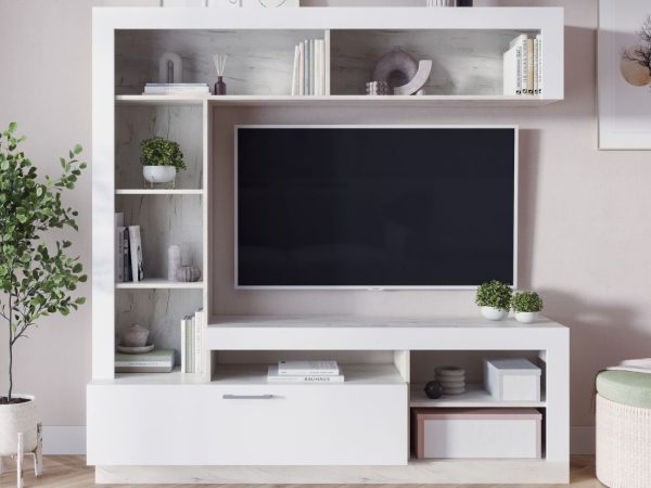 Gavana_Kraft-belyy-Snou_01_002 Стенка «Гавана», Софт вайт/Дуб крафт белый — изображение 3