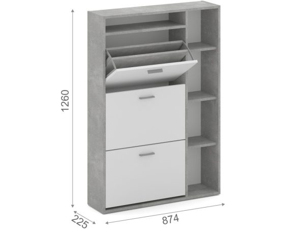 Тумба «Толедо-2», Ателье светлый/белый — изображение 3