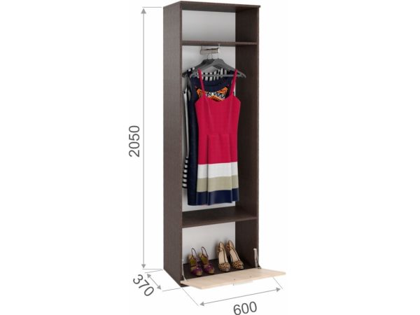 Шкаф «Виола» 1дв, Венге/дуб сонома — изображение 3