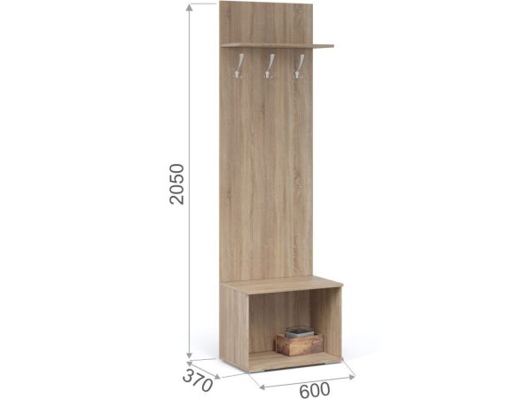 Вешалка «Виола», Дуб сонома/белый — изображение 3