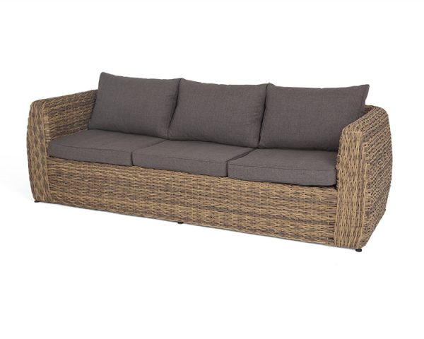 "Кальяри" диван из искусственного ротанга (гиацинт) трехместный