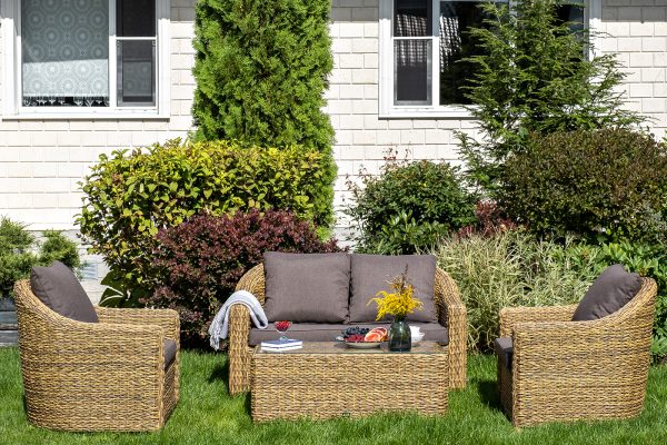 "Кон Панна" столик журнальный из искусственного ротанга (гиацинт), цвет соломенный — изображение 4