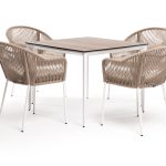 "Малага" обеденная группа на 4 персоны со стульями "Лион"