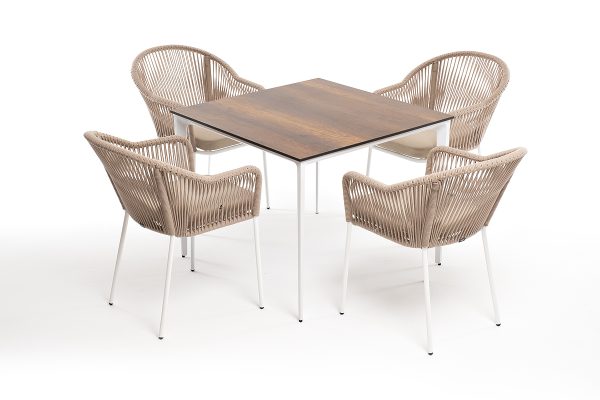 Малага-обеденная-группа-на-4-персоны-со-стульями-Лион-каркас-белый-роуп-бежевый-3 "Малага" обеденная группа на 4 персоны со стульями "Лион", каркас белый, роуп бежевый — изображение 4