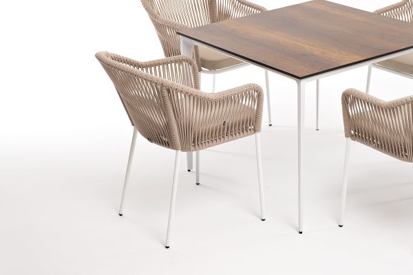 Малага-обеденная-группа-на-4-персоны-со-стульями-Лион-каркас-белый-роуп-бежевый-4 "Малага" обеденная группа на 4 персоны со стульями "Лион", каркас белый, роуп бежевый — изображение 5