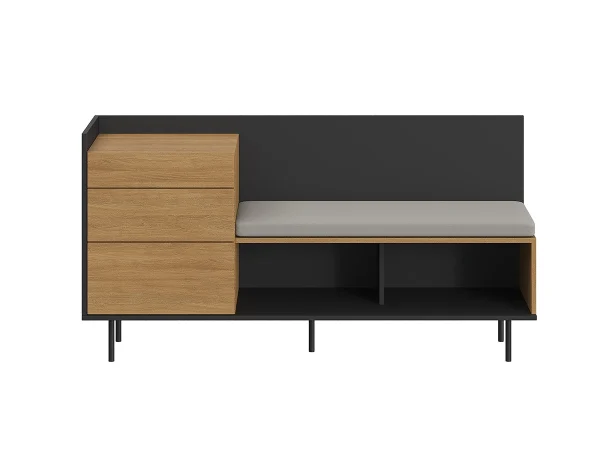 Комод со скамьей справа Look черный, робиния брэнсон — изображение 2