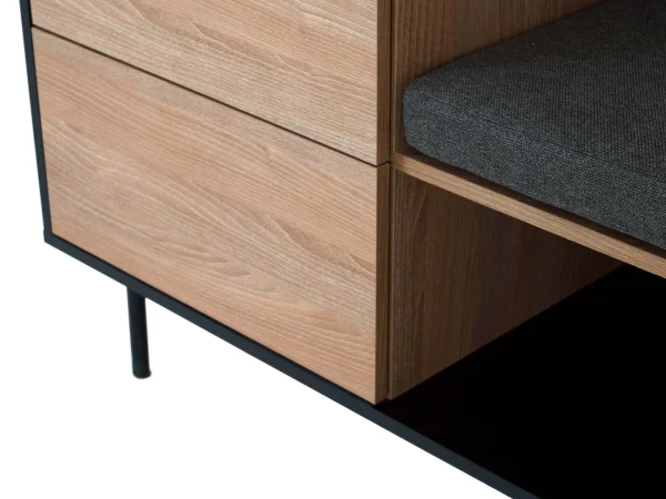 Комод со скамьей справа Look черный, робиния брэнсон — изображение 3