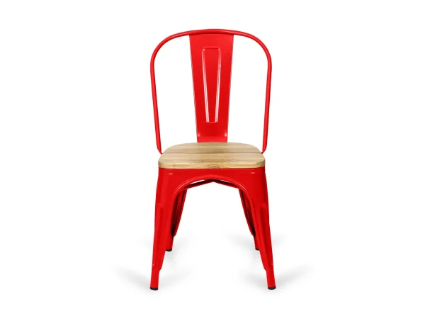 Стул Tolix wood красный — изображение 2