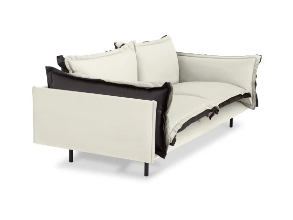 Диван Barcelona 2-местный белый, черный — изображение 2