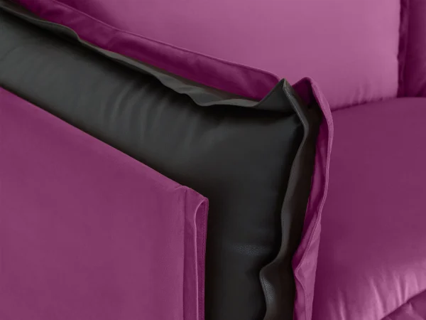 Диван Barcelona 2-местный черный, фиолетовый — изображение 3