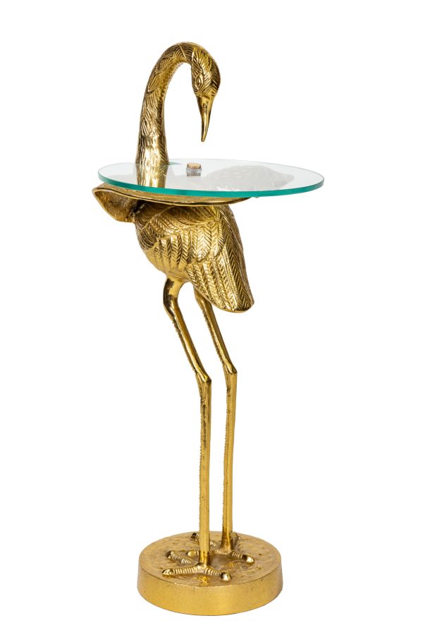 Кофейный столик "Птица" Золото 0.74x0.28x0.28м