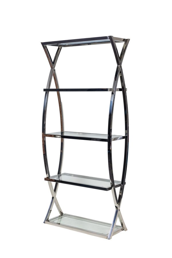 Стеллаж Glossy Silver 2x0.9x0.35м