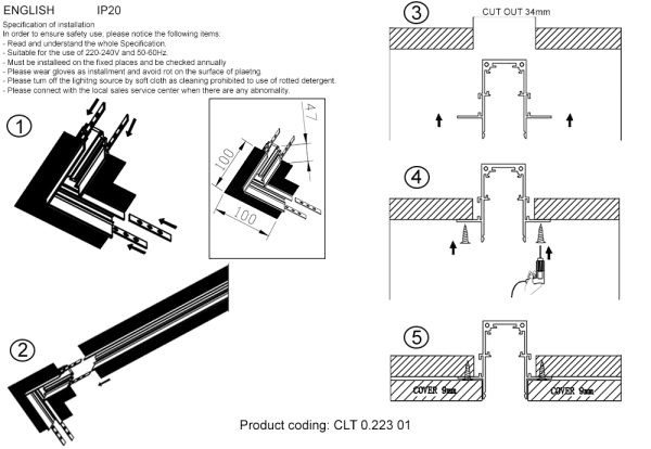 Соединитель для магнитного встраиваемого шинопровода угловой Crystal Lux CLT 0.223 01 WH — изображение 2
