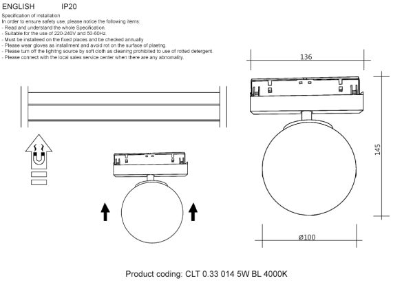 Светильник трековый магнитный Crystal Lux CLT 0.33 014 5W BL 4000K — изображение 2