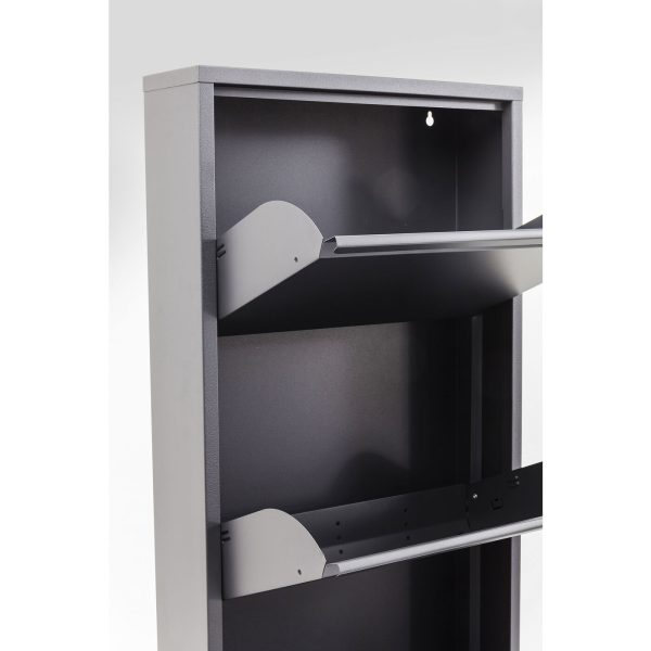 Шкаф для обуви Caruso, коллекция "Карузо" 50*170*15, Сталь, Серый графит — изображение 5