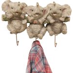 Вешалка настенная Elephants, коллекция "Слоны" 30*21*11, Полирезин, Серый — изображение 5