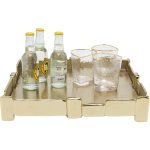 Поднос Brick, коллекция "Кирпичи" 42*8*42, Алюминий, Золотой — изображение 5