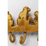 Вешалка настенная Monkey, коллекция "Обезьяна" 70*22*6, Полирезин, Золотой — изображение 5