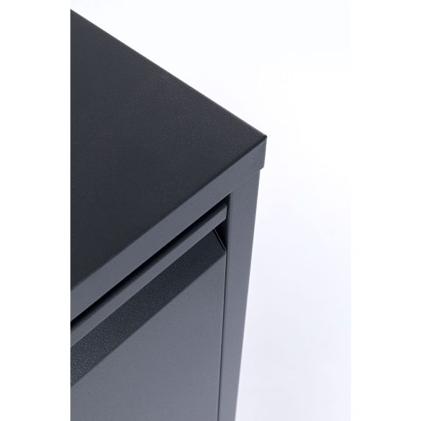 Шкаф для обуви Caruso, коллекция "Карузо" 75*77*22, Сталь, Серый графит — изображение 5