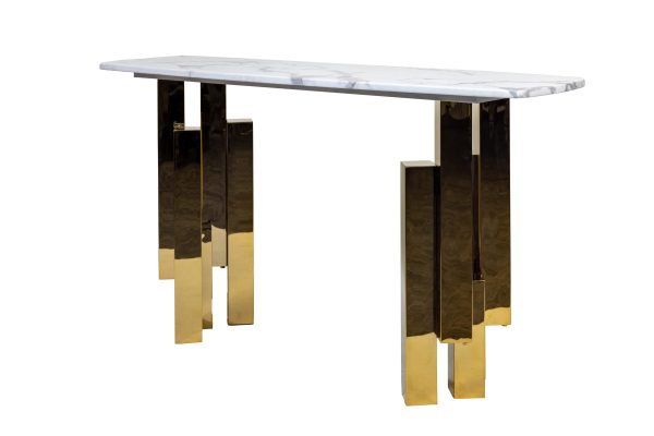 Консоль Round Gold 0.79x1.5x0.45м