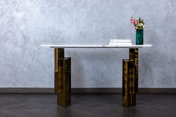 Консоль Round Gold 0.79x1.5x0.45м — изображение 5