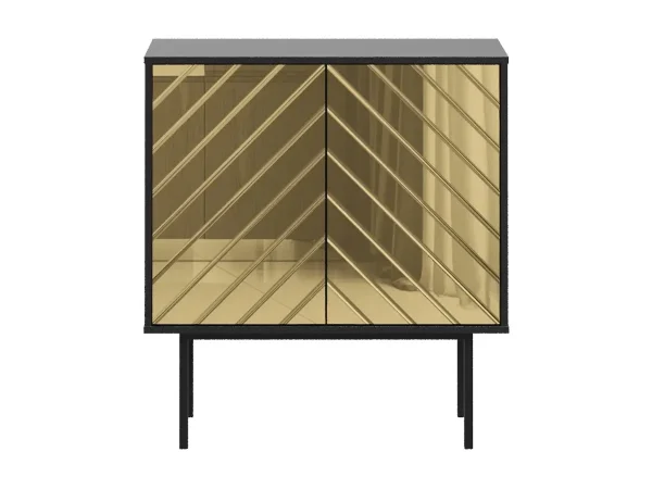 Шкаф Boho низкий черный, золотистый — изображение 2