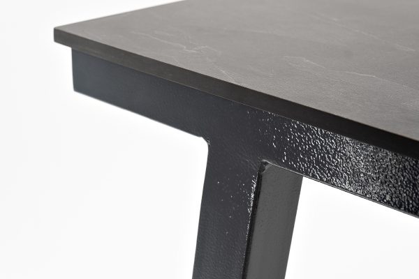 "Рио" стол барный из HPL 140х70см, H110, цвет столешницы "серый гранит" — изображение 5