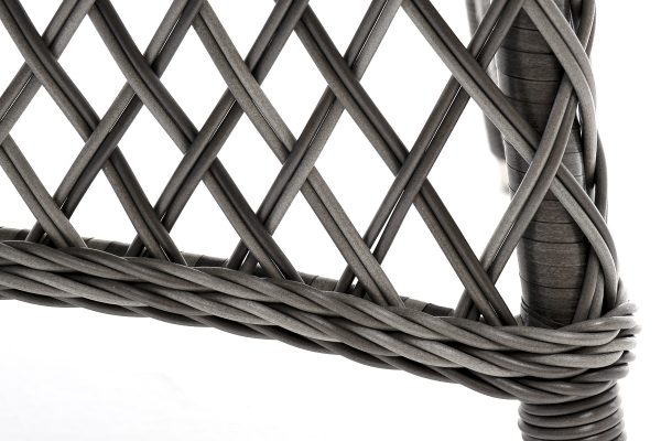 "Эспрессо" плетеный круглый стол, диаметр 118 см, цвет графит — изображение 5