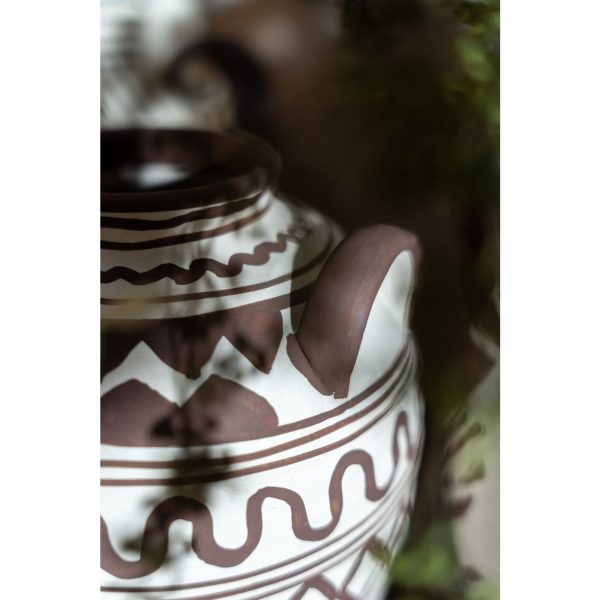 Ваза Nio, коллекция "Нио" 18*20*18, Керамика, Коричневый — изображение 5