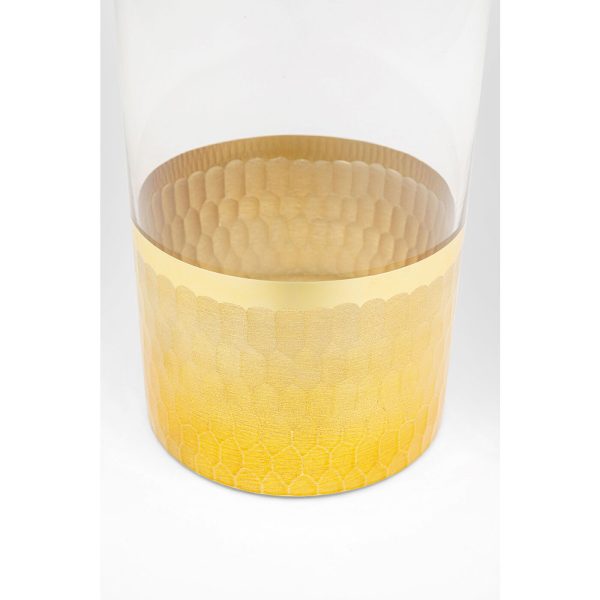 Ваза Flow, коллекция "Поток" 10*30*10, Стекло, Золотой — изображение 5