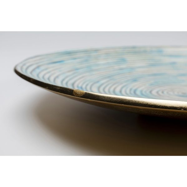 Тарелка декоративная Melia, коллекция "Мелия" 37*5*37, Алюминий, Голубой — изображение 5