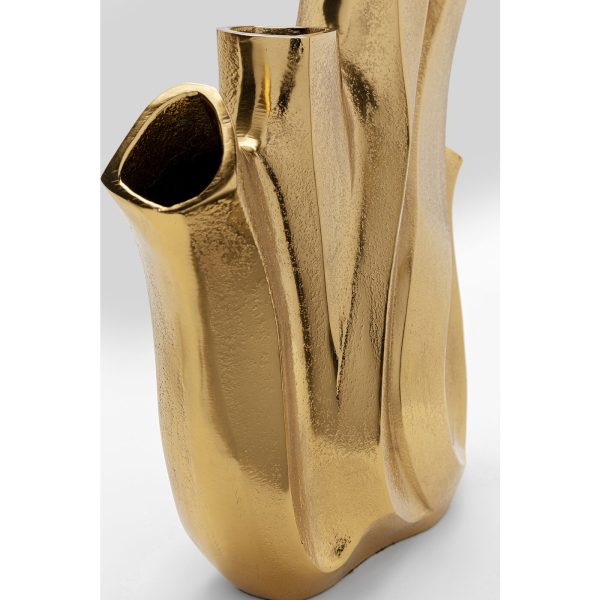 Ваза Flame, коллекция "Пламя" 19*25*7, Алюминий, Золотой — изображение 5