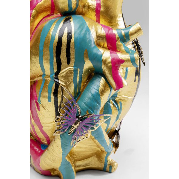 Ваза Heart, коллекция "Сердце" 20*25*18, Полирезин, Золотой — изображение 5