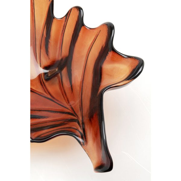 Чаша декоративная Leaf, коллекция "Лист" 35*11*35, Стекло, Красный — изображение 5