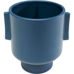 Ваза Face, коллекция "Лицо" 12*12*11, Керамика, Синий — изображение 5