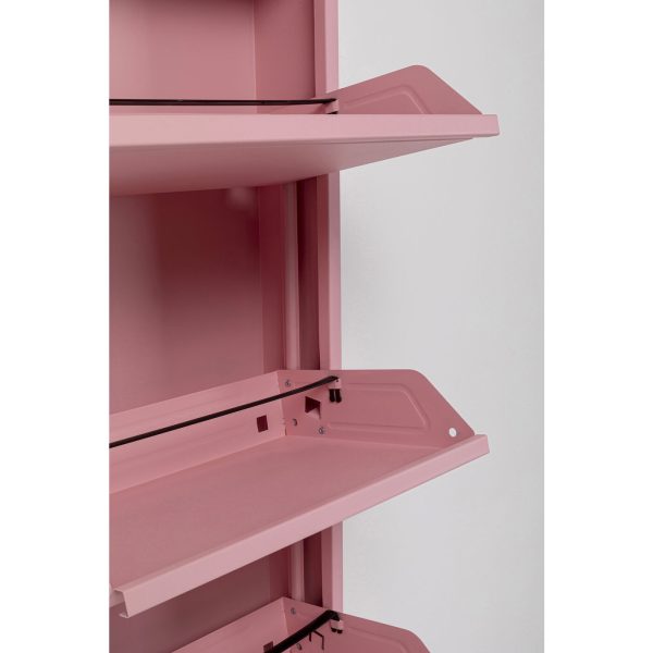 Шкаф для обуви Caruso, коллекция "Карузо" 50*173*15, Сталь, Розовый — изображение 5