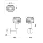 Настенный светильник (бра) Freya FR5366WL-01BS