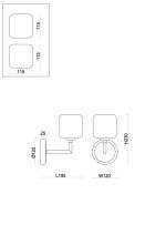 Настенный светильник (бра) Freya FR5373WL-01BS
