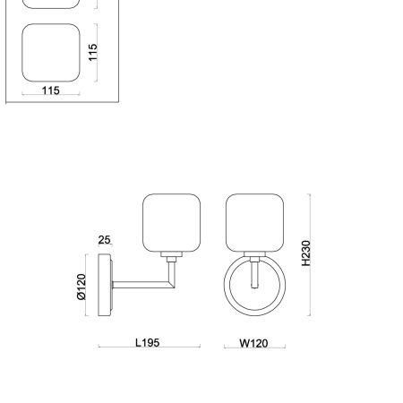Настенный светильник (бра) Freya FR5373WL-01BS