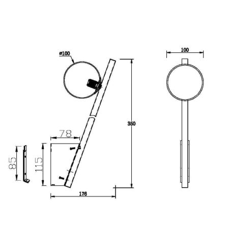 Настенный светильник (бра) Maytoni MOD175WL-01B