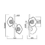 Настенный светильник (бра) Maytoni MOD207WL-02BS