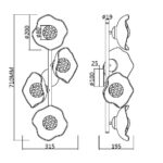 Настенный светильник (бра) Maytoni MOD207WL-04BS