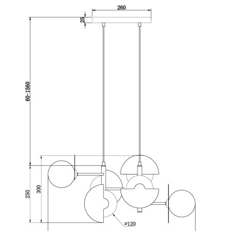 Подвесной светильник Freya FR5391PL-06BS