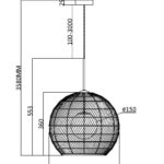 Подвесной светильник Maytoni MOD204PL-01B