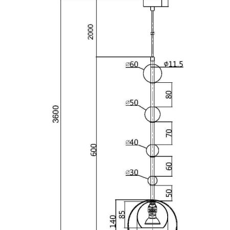Подвесной светильник Maytoni MOD227PL-01BS