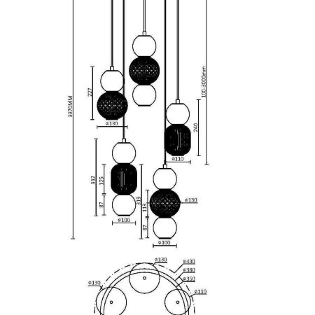 Подвесной светильник Maytoni MOD273PL-L80G3K