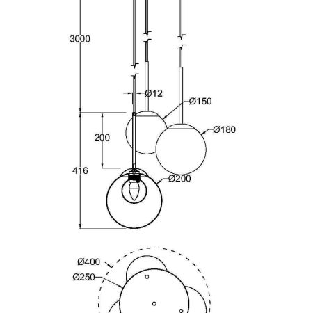 Подвесной светильник Maytoni MOD521PL-03G