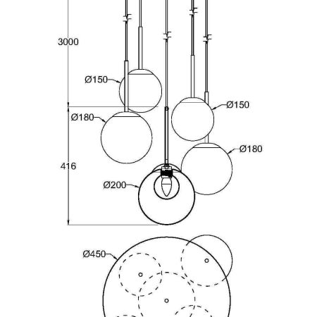 Подвесной светильник Maytoni MOD521PL-05G